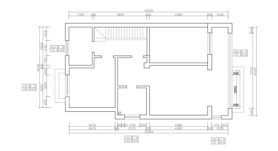 临潼绿地骊山花城复式150平米新中式风格二层原始户型图