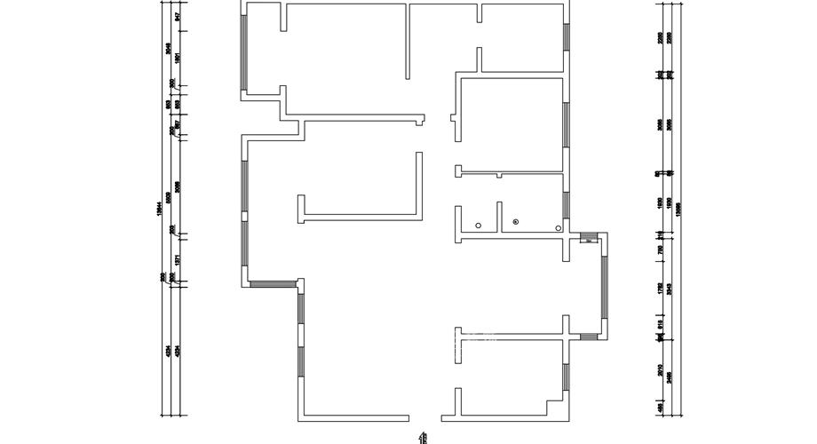 海德堡四居室160平米现代简约风格原始户型图
